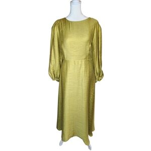 Nobody's Child Zola Chartreuse Tie Back Maxi Dress Size US 8